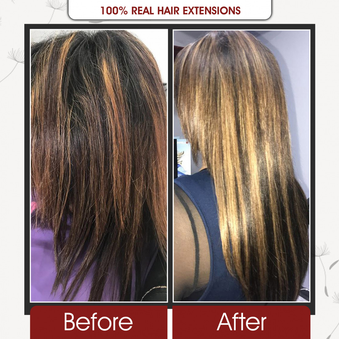 100% Real Hair Extensions