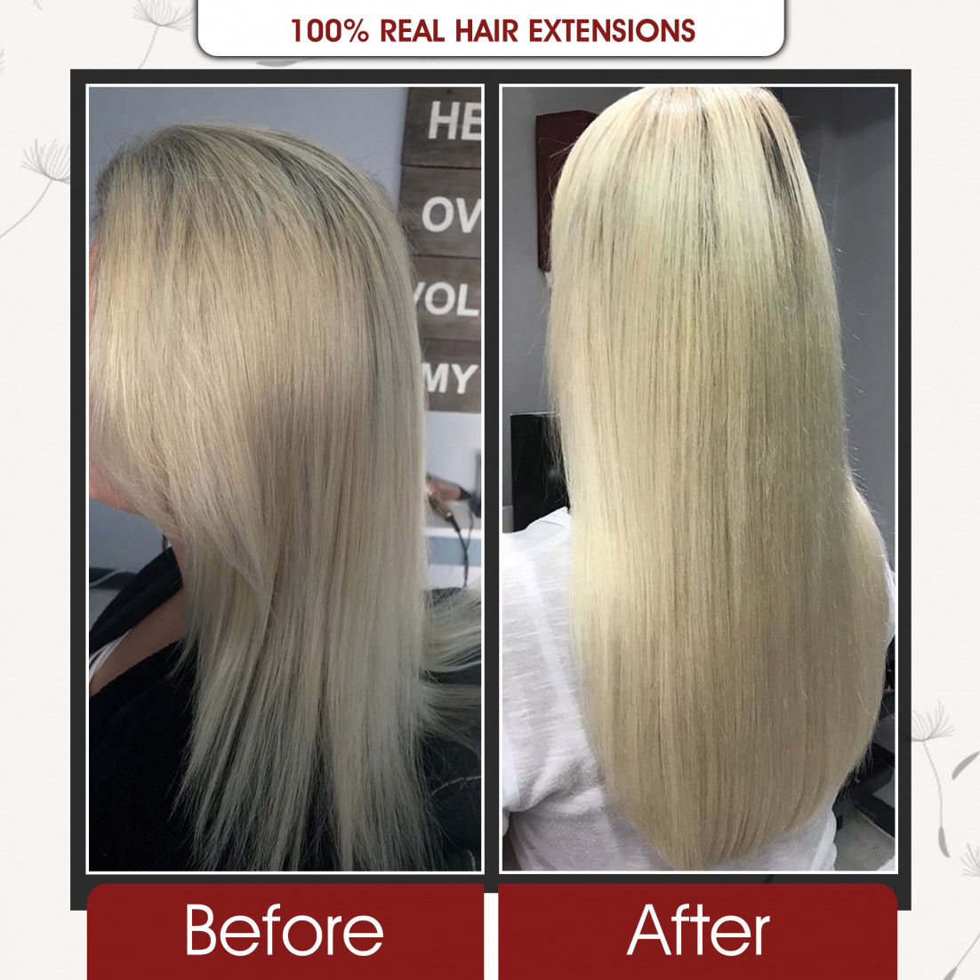 100% Real Hair Extensions